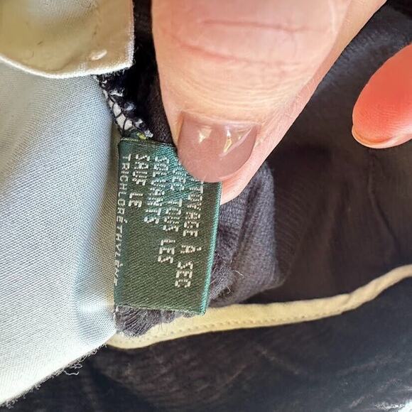 Vintage Lauren Ralph Lauren Straight Leg Corduroy Jeans Pants Trousers Black 8 - Picture 7 of 7